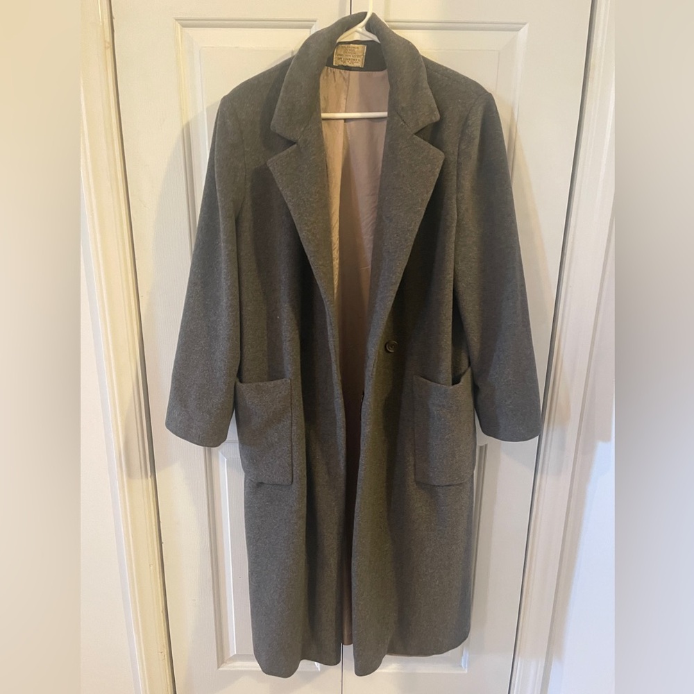 Women’s Vintage Admyra London Cashmere Long Coat - Gray